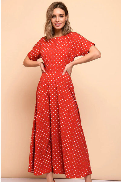 Red Polka Dot Vintage Dress