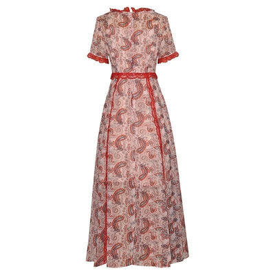 Red Vintage Lace Dress