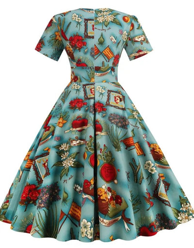 50's Vintage Deco Style Dress