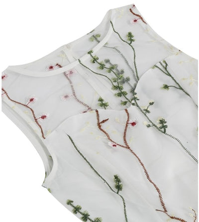 50's Style Vintage Flowers Dress