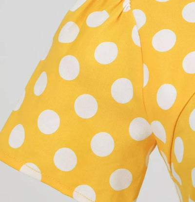 50's Vintage News Style Dress Yellow