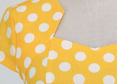 Women's 60s Style Dress Yellow