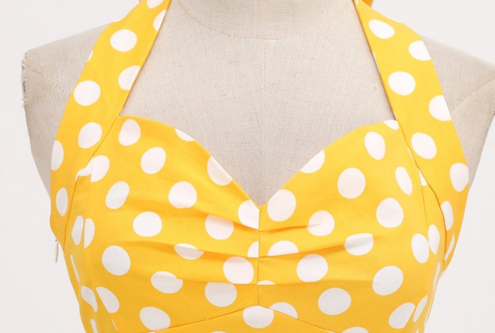 Bare Shoulder 50s Swing Dress