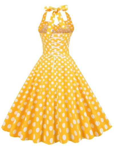 Bare Shoulder 50s Swing Dress