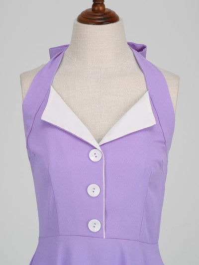 Purple Vintage 60s Pin Up Dress