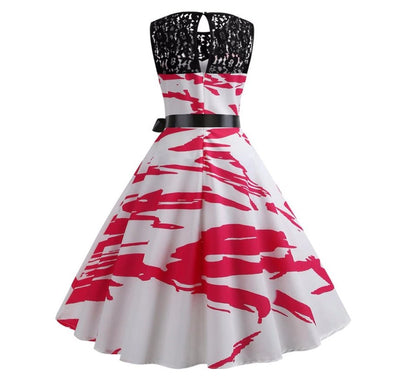 Red And White Vintage Trapeze Dress