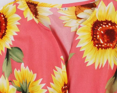 Vintage 1950 Pink Flowers Dress