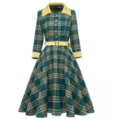 Vintage Striped 3/4 Dress