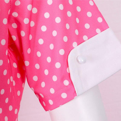 Vintage 50s Pink Polka Dot Dress