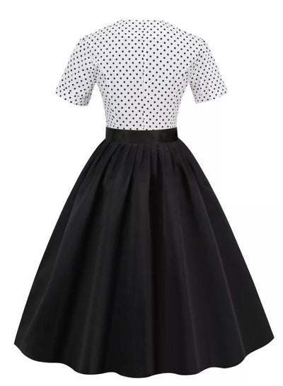 Vintage 60s Black And White Dress