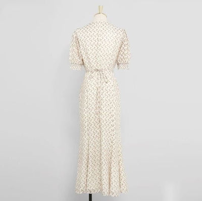 Vintage Dress Year 1940 Beige