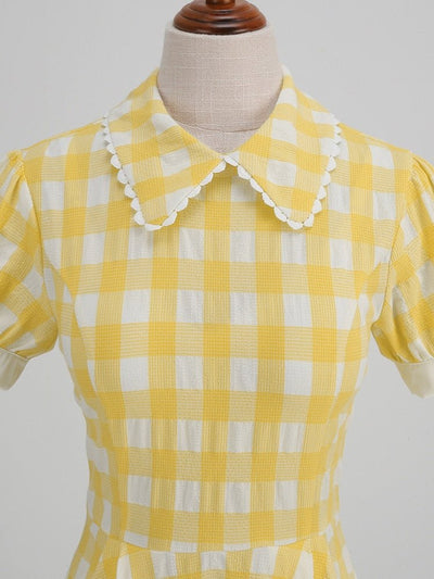 Yellow 1940s Vintage Dress