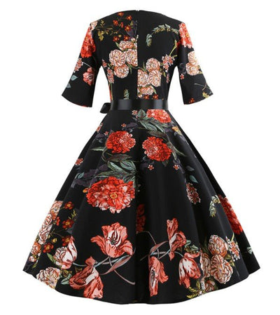 Vintage 50s Floral Dress