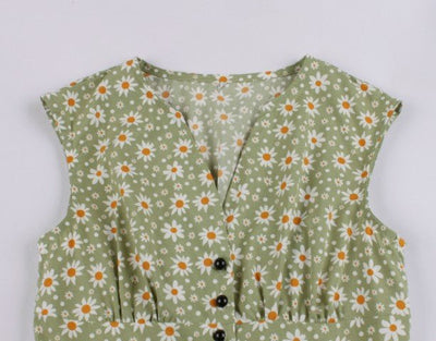 Floral Plus Size 1950s Vintage Dress