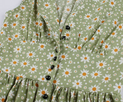 Floral Plus Size 1950s Vintage Dress