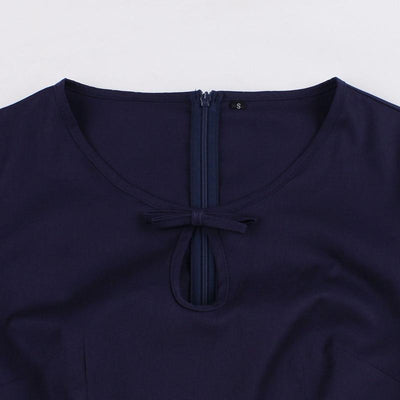 Navy And Yellow 50s Vintage Dress