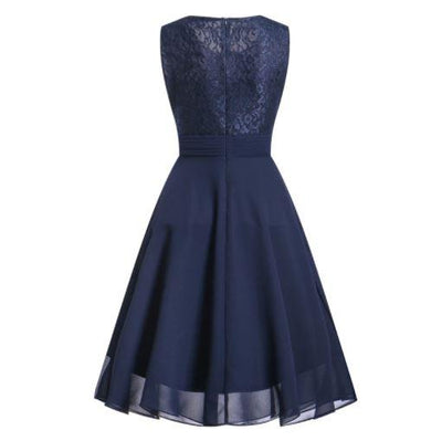 Vintage 1950s Evening Dress Navy