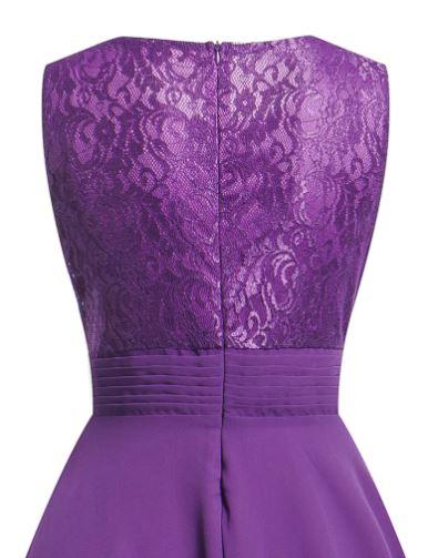 Vintage 1950s Evening Dress Purple