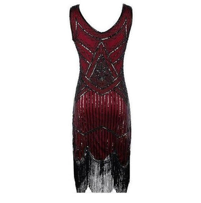 Vintage 1920s Gatsby Dress Burgundy