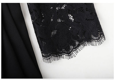 Vintage 1940s Designer Dress Black