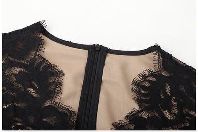 Vintage 1940s Designer Dress Black