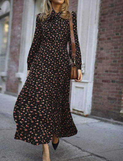 Vintage 1940s Fluid Dress Black