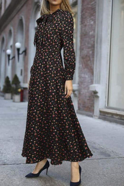 Vintage 1940s Fluid Dress Black