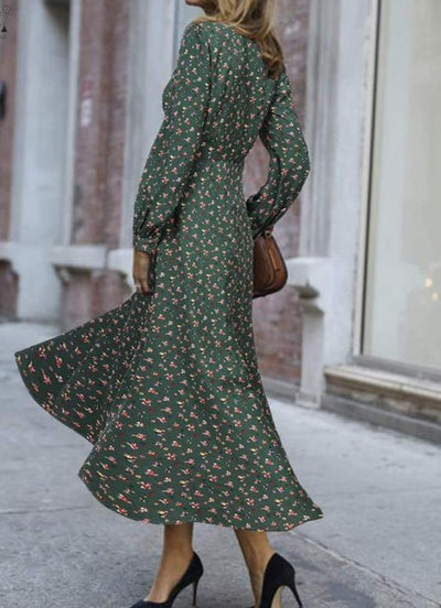 Vintage 1940s Fluid Dress Green