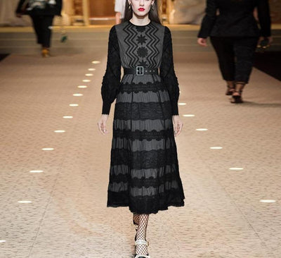 Vintage 40s Lantern Sleeve Dress