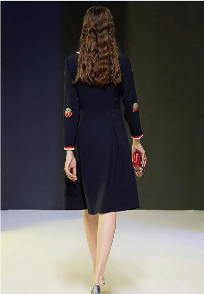 Vintage 1940s Navy Evening Dress