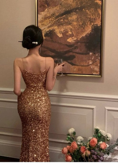 Vintage 1940s Bodycon Khaki Dress