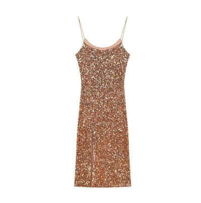 Vintage 1940s Bodycon Khaki Dress