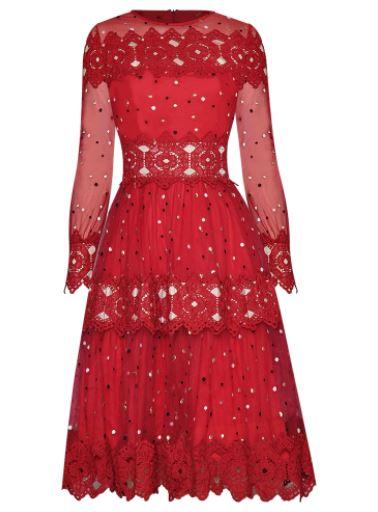Vintage 1940s Red Evening Dress
