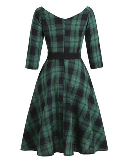 Vintage 50s Tartan Dress