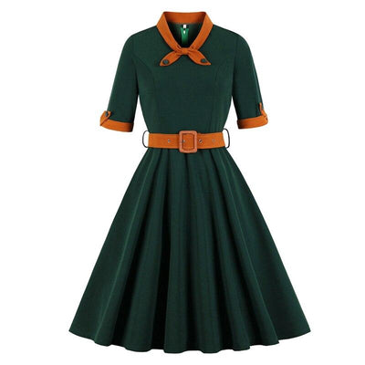 Autumn Vintage Dress Green