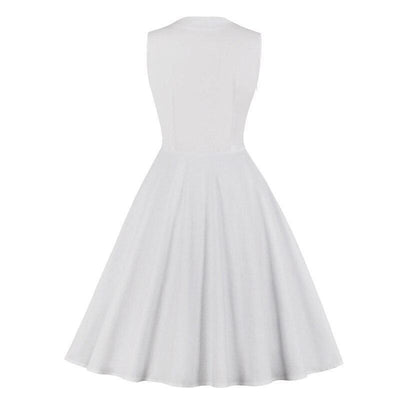 Vintage White Rockabilly Dress