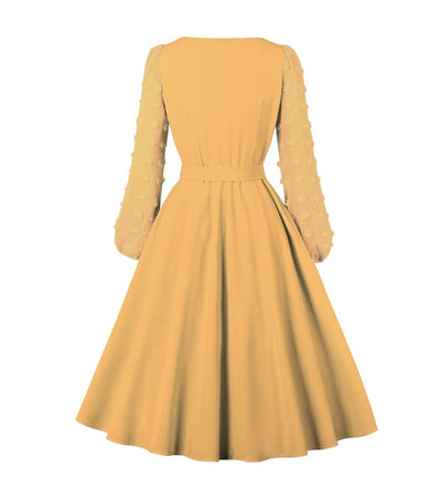 Yellow Bohemian Vintage Dress