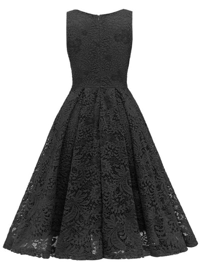 Black Embroidery Vintage Dress