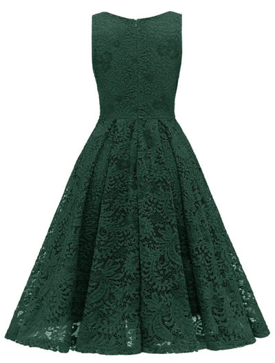 Vintage Embroidered Dress Green