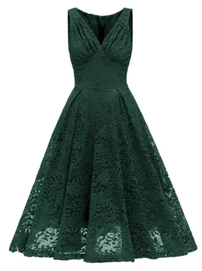 Vintage Embroidered Dress Green