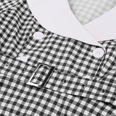 Black Checked Vintage Dress