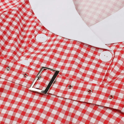 Red Checkered Vintage Dress