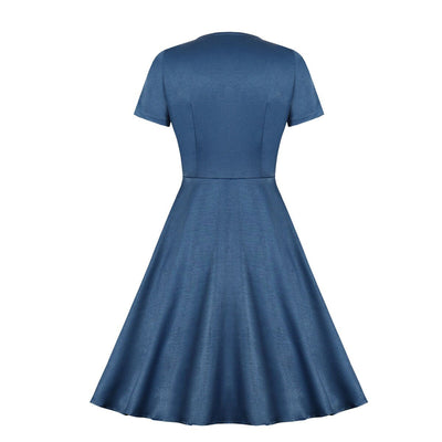 Boat Neck Vintage Dress