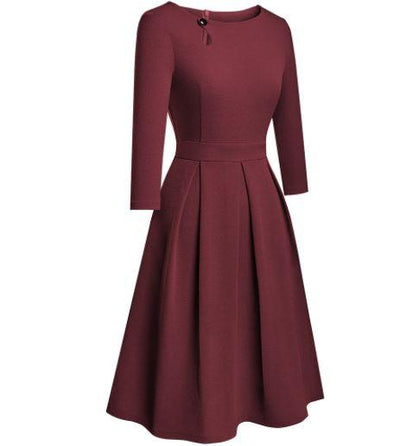 Dress Year 60 70 Bordeaux