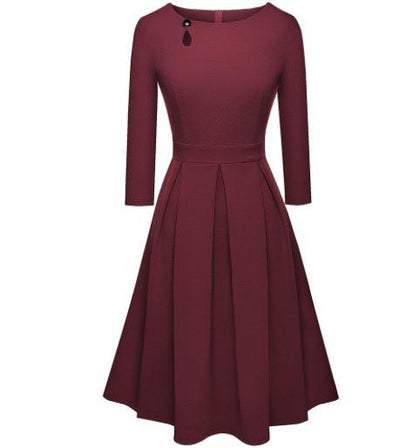 Dress Year 60 70 Bordeaux