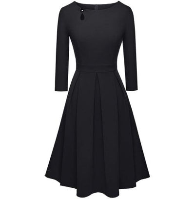 60s 70s Black Dress