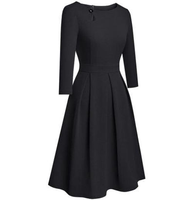 60s 70s Black Dress