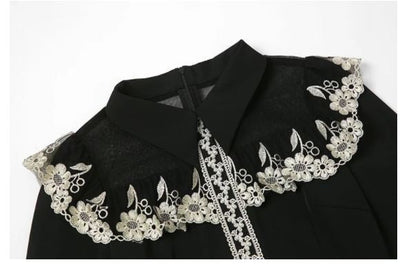 Black Peter Pan Collar Vintage Dress