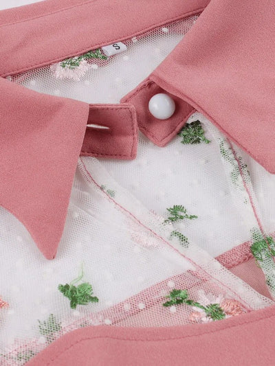 Vintage Pink Peter Pan Collar Dress