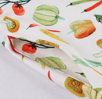 Cream Floral Round Neck Vintage Dress